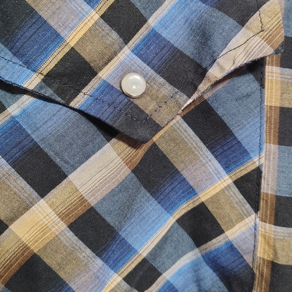 Plains Western Wear Plaid Pearl Snap Cowboy Shirt Men's XL Cowboy Retro - Picture 5 of 6